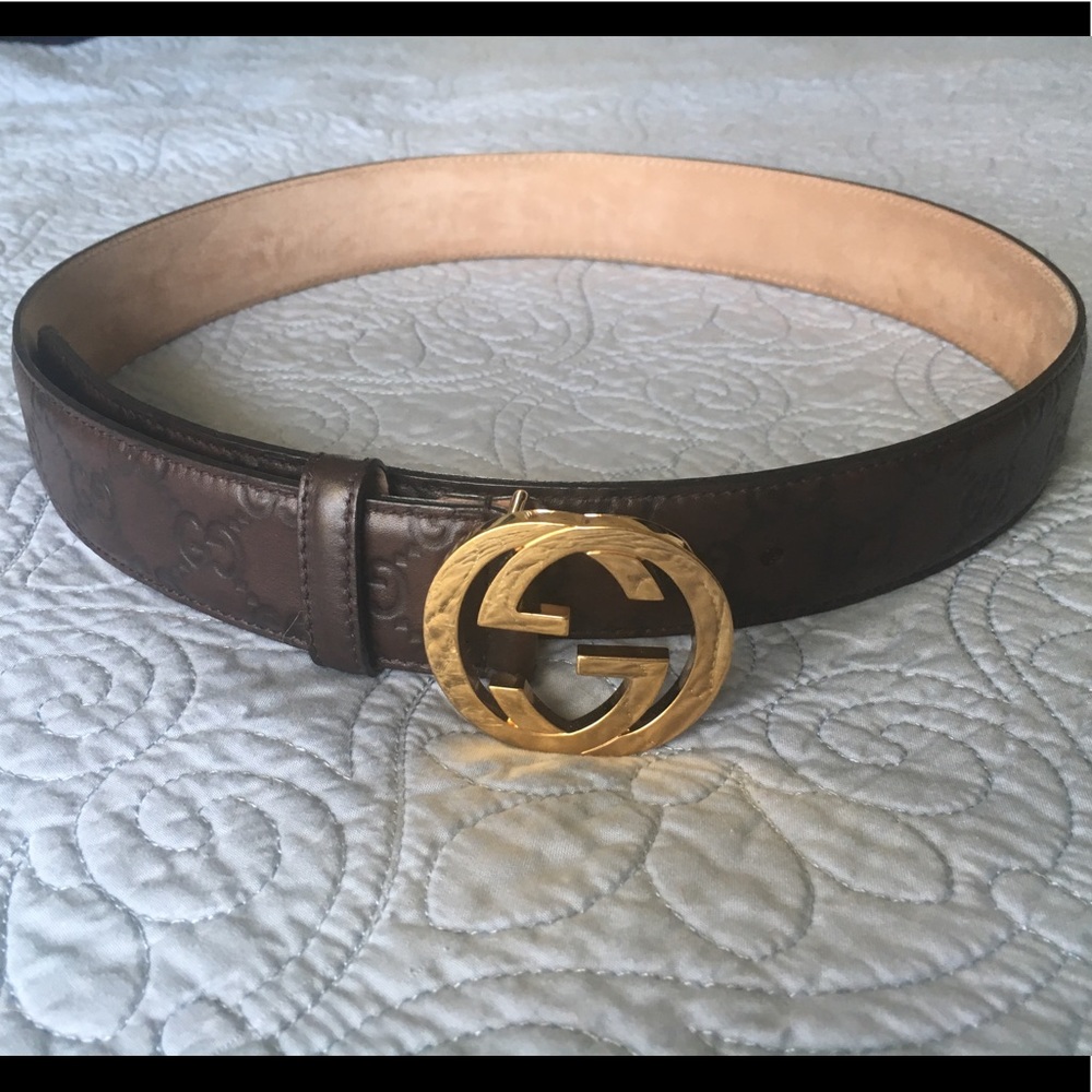 Guccissima Brown Leather Belt